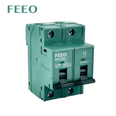 TUV CE Zoo Hnub Ci PV 10ka DC McB txog 125A 2P DC MINI Circuit Court Breaker